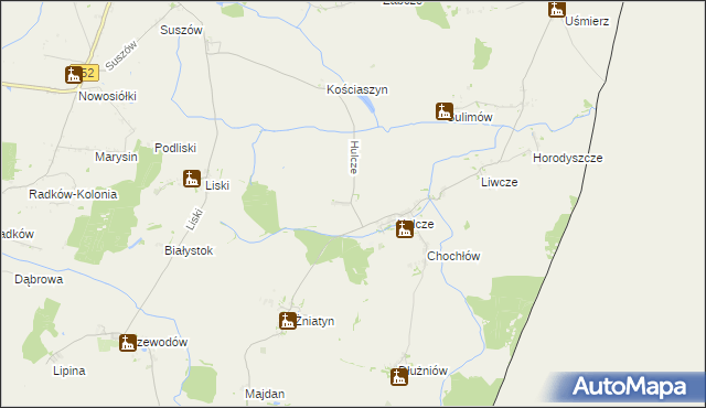 mapa Hulcze Osada, Hulcze Osada na mapie Targeo