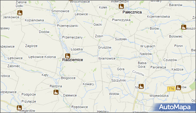 mapa Ibramowice, Ibramowice na mapie Targeo