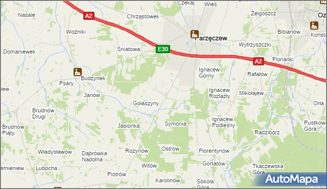 mapa Ignacew Folwarczny, Ignacew Folwarczny na mapie Targeo