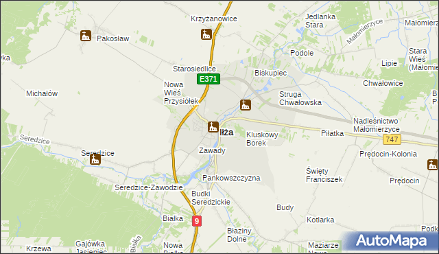 mapa Iłża, Iłża na mapie Targeo