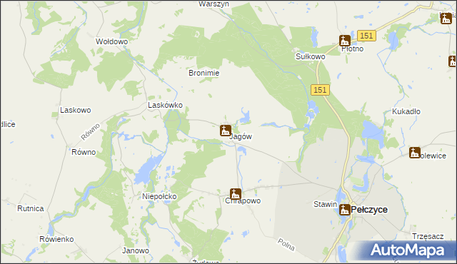 mapa Jagów, Jagów na mapie Targeo