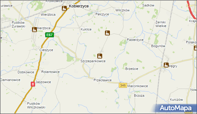 mapa Jaksonów, Jaksonów na mapie Targeo