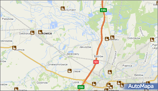 mapa Jakuszów, Jakuszów na mapie Targeo