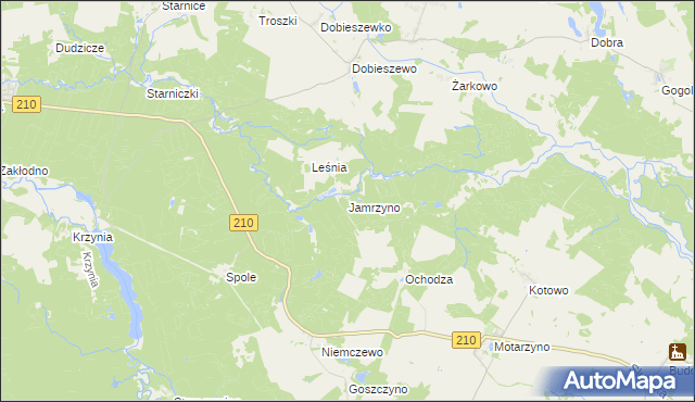 mapa Jamrzyno, Jamrzyno na mapie Targeo