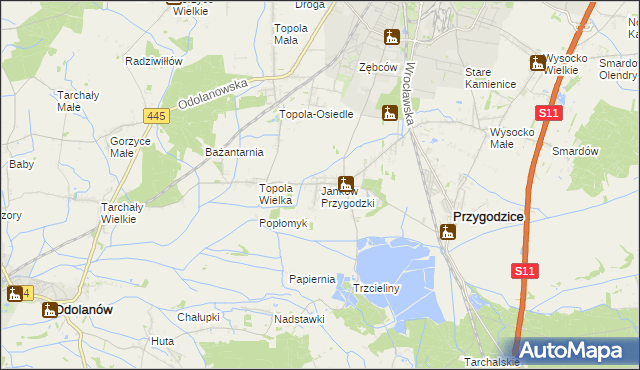 mapa Janków Przygodzki, Janków Przygodzki na mapie Targeo