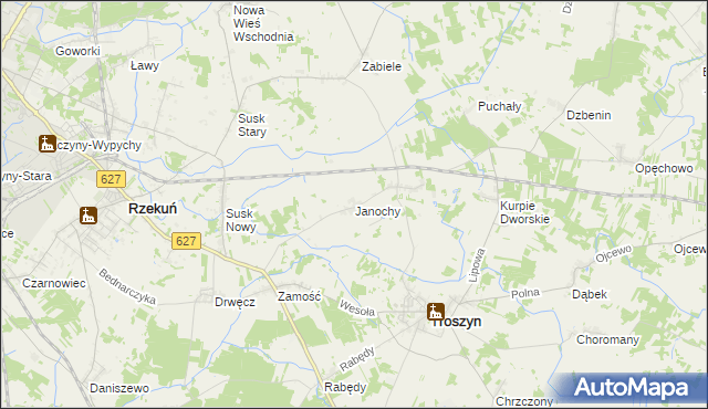 mapa Janochy, Janochy na mapie Targeo