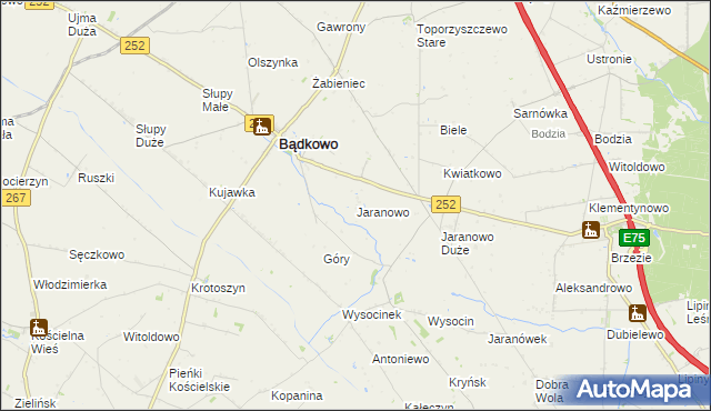 mapa Jaranowo, Jaranowo na mapie Targeo