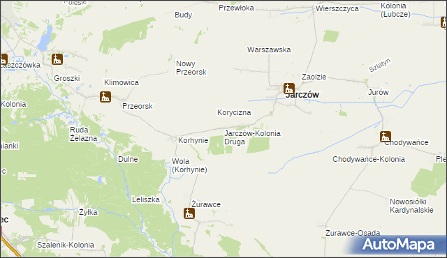 mapa Jarczów-Kolonia Druga, Jarczów-Kolonia Druga na mapie Targeo