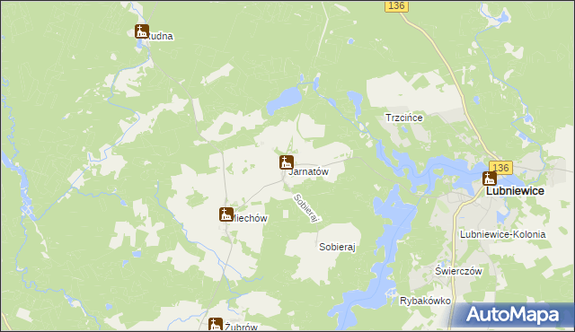 mapa Jarnatów, Jarnatów na mapie Targeo
