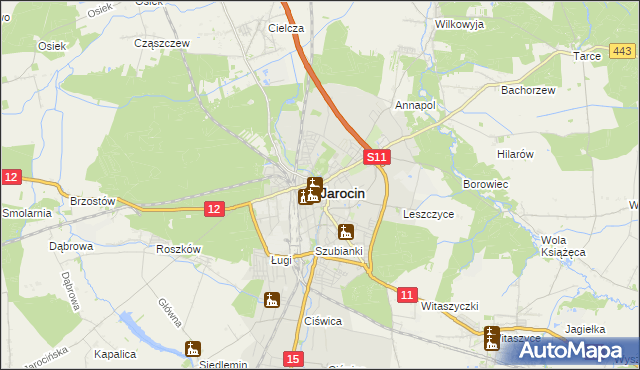 mapa Jarocin, Jarocin na mapie Targeo