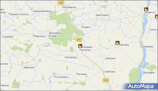 mapa Jaroszewo Pierwsze, Jaroszewo Pierwsze na mapie Targeo