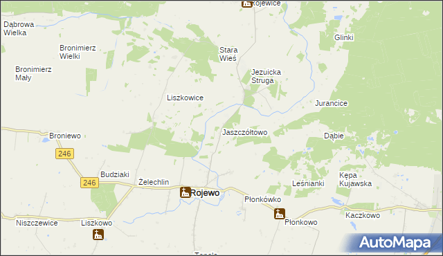 mapa Jaszczółtowo, Jaszczółtowo na mapie Targeo