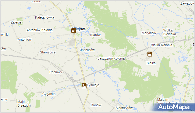 mapa Jaszczów-Kolonia, Jaszczów-Kolonia na mapie Targeo