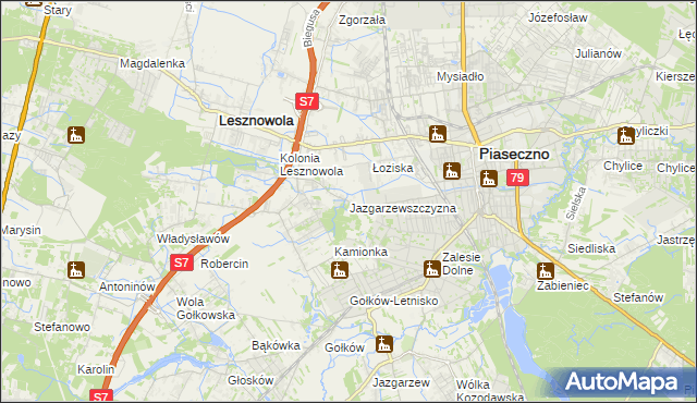 mapa Jazgarzewszczyzna, Jazgarzewszczyzna na mapie Targeo