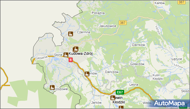 mapa Jerzykowice Wielkie, Jerzykowice Wielkie na mapie Targeo