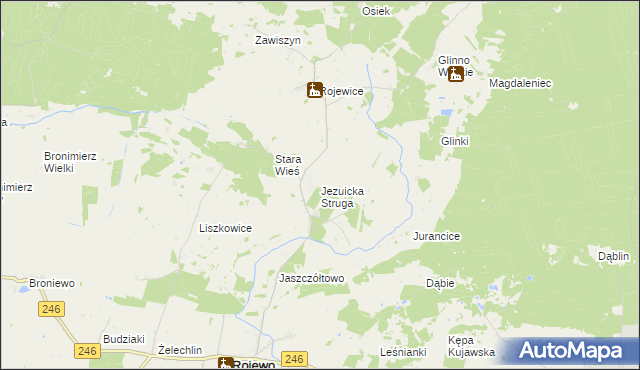 mapa Jezuicka Struga, Jezuicka Struga na mapie Targeo