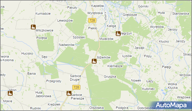 mapa Jóźwików, Jóźwików na mapie Targeo