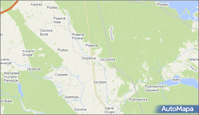 mapa Juryzdyka, Juryzdyka na mapie Targeo