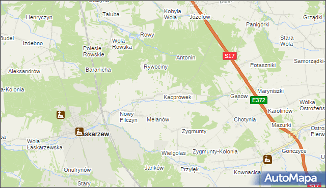 mapa Kacprówek, Kacprówek na mapie Targeo