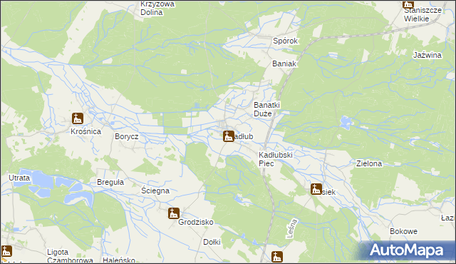 mapa Kadłub gmina Strzelce Opolskie, Kadłub gmina Strzelce Opolskie na mapie Targeo