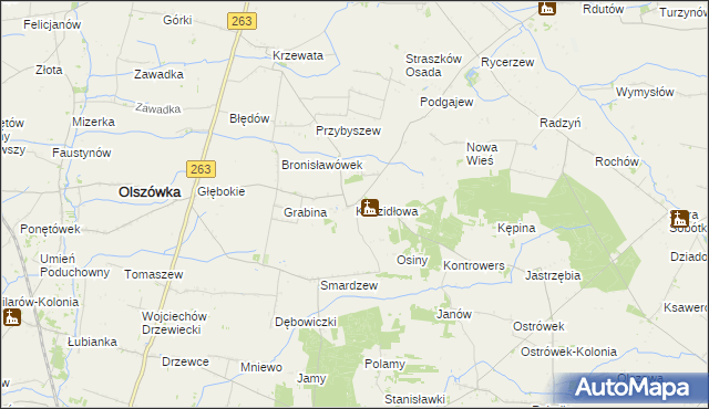 mapa Kadzidłowa, Kadzidłowa na mapie Targeo