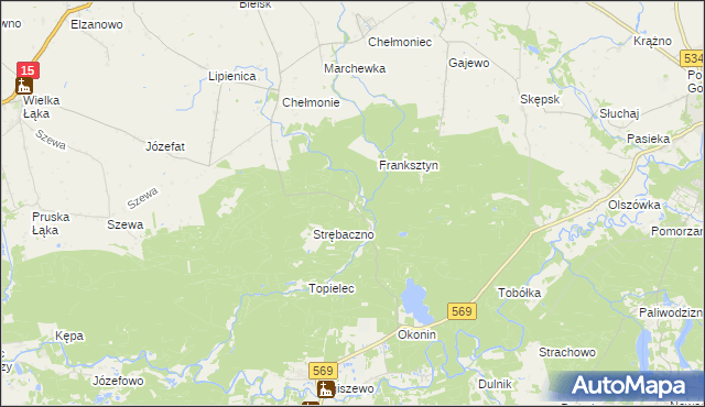 mapa Kałdunek, Kałdunek na mapie Targeo
