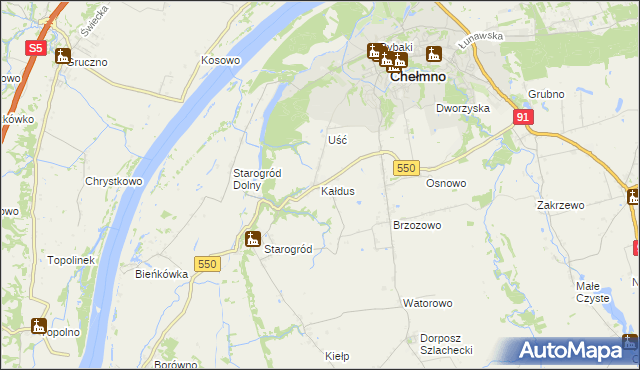 mapa Kałdus, Kałdus na mapie Targeo