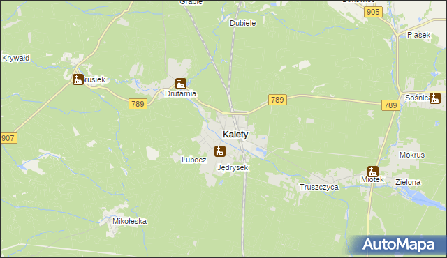 mapa Kalety powiat tarnogórski, Kalety powiat tarnogórski na mapie Targeo