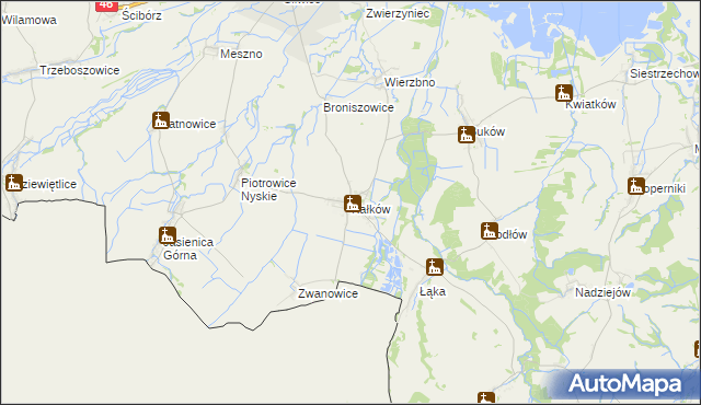 mapa Kałków gmina Otmuchów, Kałków gmina Otmuchów na mapie Targeo