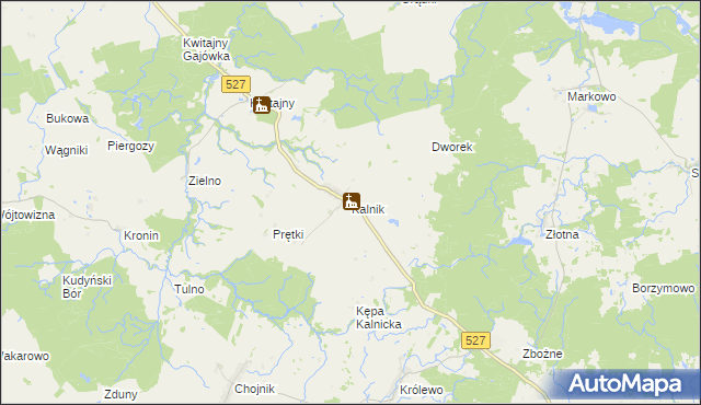 mapa Kalnik gmina Morąg, Kalnik gmina Morąg na mapie Targeo