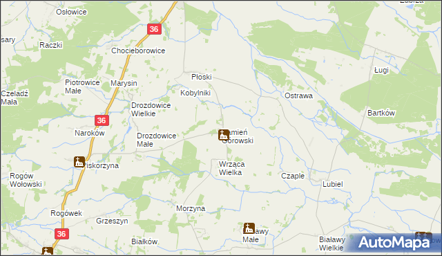 mapa Kamień Górowski, Kamień Górowski na mapie Targeo