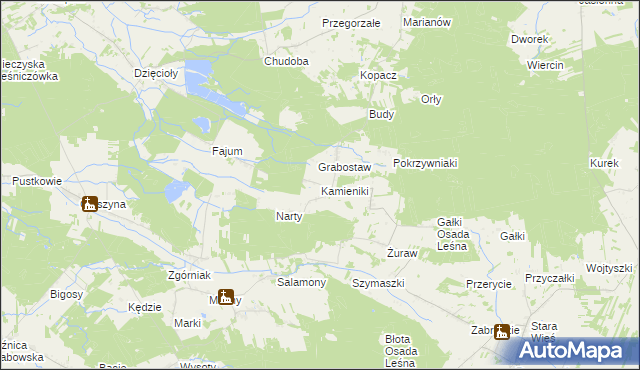 mapa Kamieniki, Kamieniki na mapie Targeo