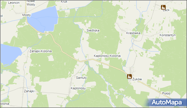 mapa Kaplonosy-Kolonia, Kaplonosy-Kolonia na mapie Targeo