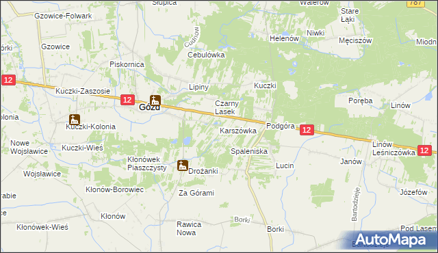 mapa Karszówka, Karszówka na mapie Targeo