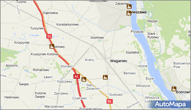 mapa Kaźmierzyn, Kaźmierzyn na mapie Targeo