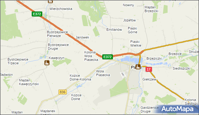 mapa Kębłów gmina Piaski, Kębłów gmina Piaski na mapie Targeo