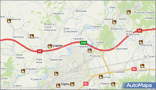 mapa Kędzierz, Kędzierz na mapie Targeo