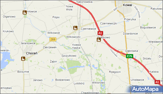 mapa Kępka Szlachecka, Kępka Szlachecka na mapie Targeo