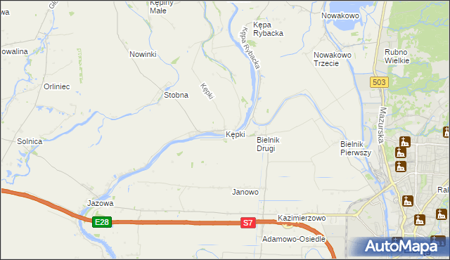 mapa Kępki gmina Nowy Dwór Gdański, Kępki gmina Nowy Dwór Gdański na mapie Targeo