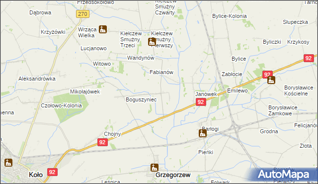 mapa Kiełczewek, Kiełczewek na mapie Targeo