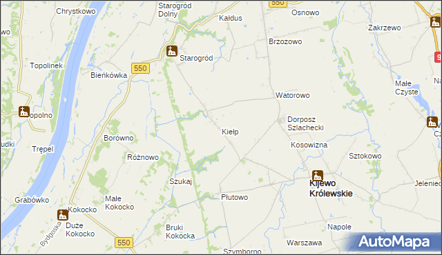 mapa Kiełp, Kiełp na mapie Targeo