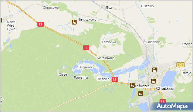 mapa Kierzkowice, Kierzkowice na mapie Targeo