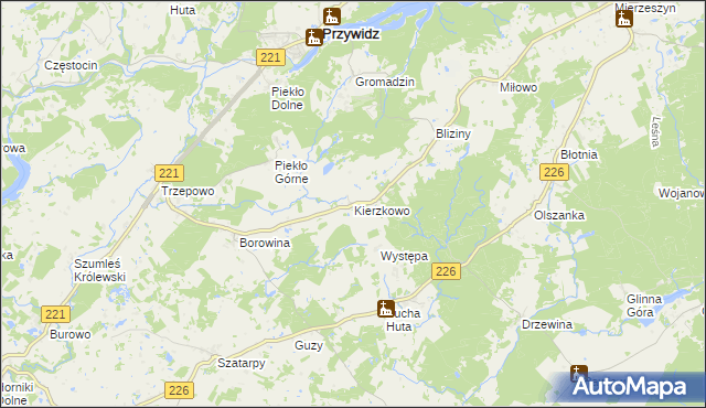 mapa Kierzkowo gmina Przywidz, Kierzkowo gmina Przywidz na mapie Targeo