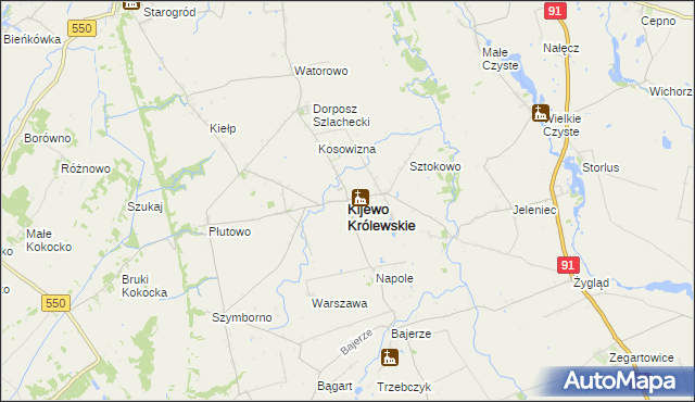 mapa Kijewo Królewskie, Kijewo Królewskie na mapie Targeo