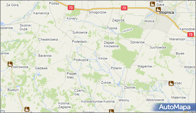 mapa Kików, Kików na mapie Targeo