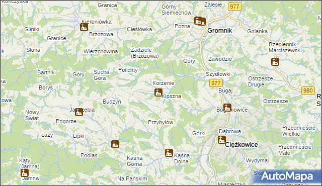 mapa Kipszna, Kipszna na mapie Targeo