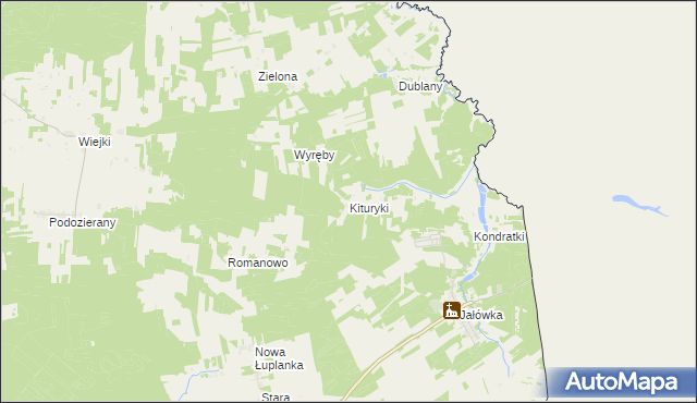 mapa Kituryki, Kituryki na mapie Targeo
