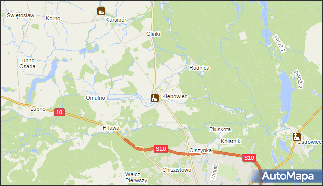 mapa Kłębowiec, Kłębowiec na mapie Targeo