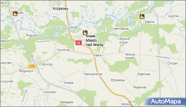 mapa Klęka, Klęka na mapie Targeo