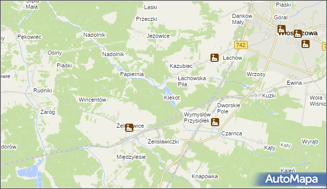mapa Klekot, Klekot na mapie Targeo